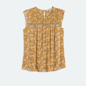Floral Sleeveless Top - Yellow